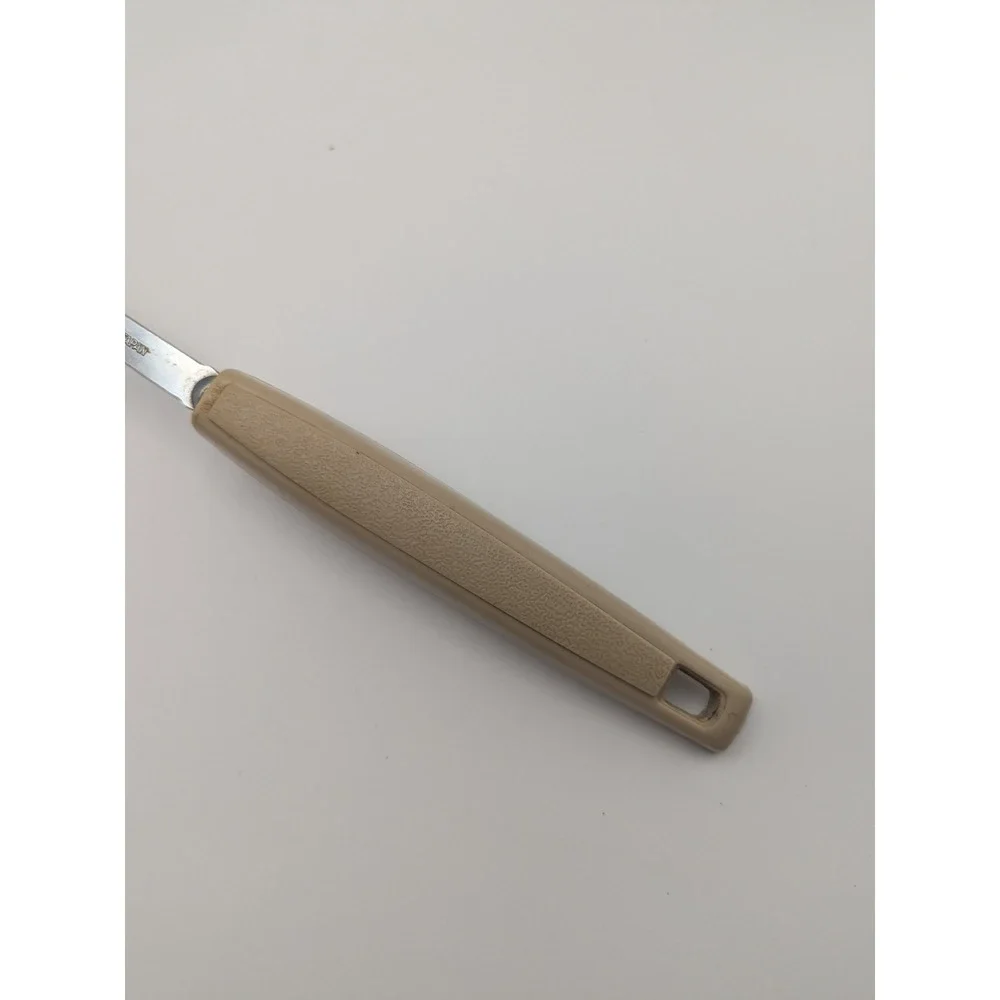 Vintage‎ Slotted Serving Spoon Stainless Steel Faux Wood Handle Japan MCM Retro